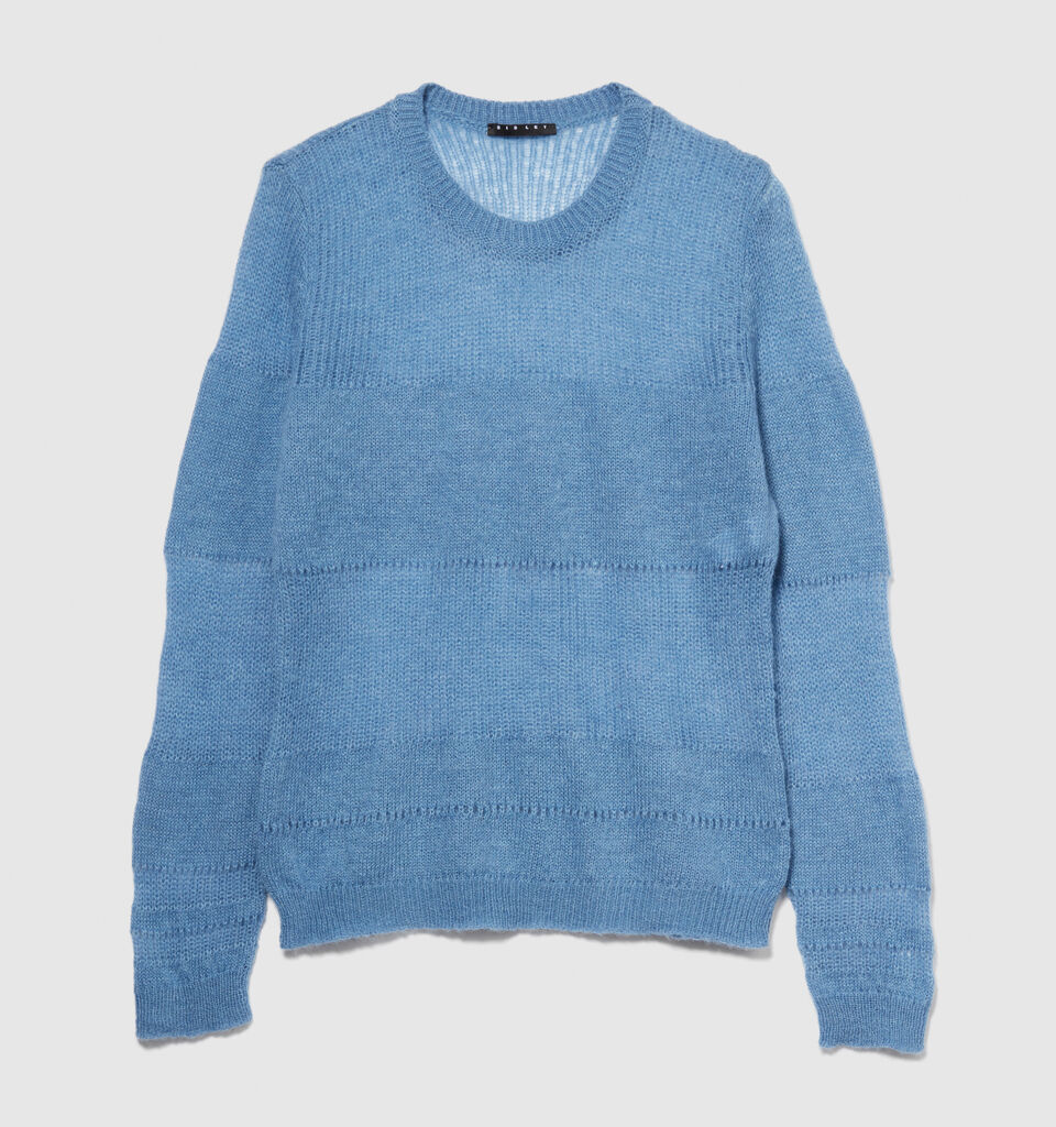 Alpaca blend sweater - women's crew neck sweaters - Light Blue | Sisley image number 6